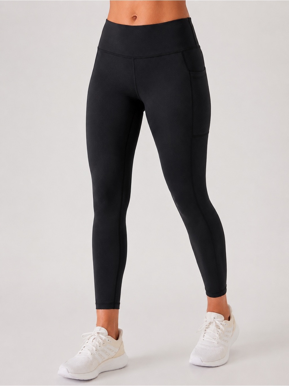 Athleta Elation Sheen Tight Leggings Black 7/8 Length Pockets Medium